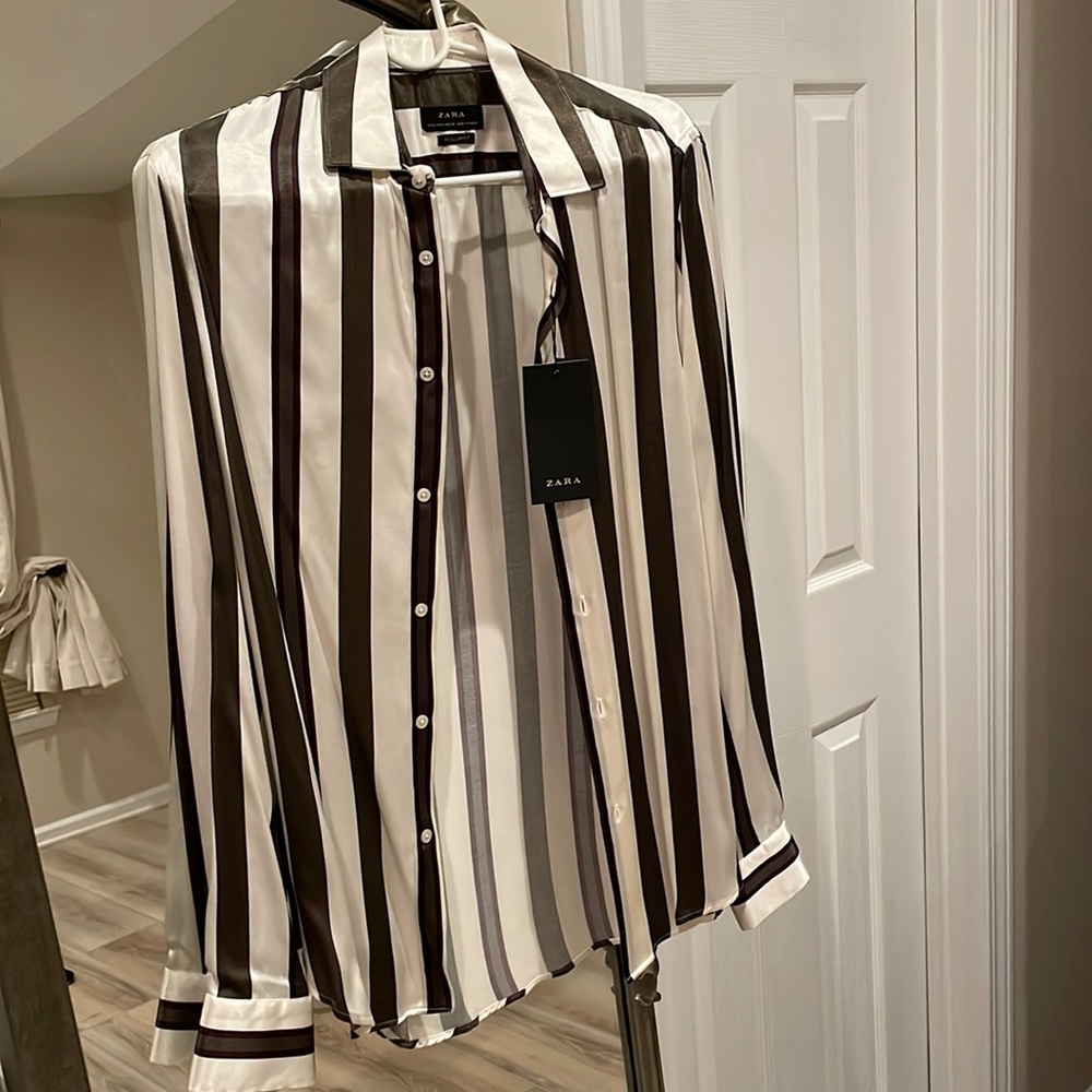 Brand new striped Zara shirt with tags